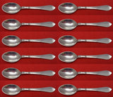 Continental by Georg Jensen Sterling Silver Mocha Spoon #035 Set of 12pcs 3 7/8"