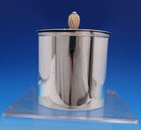 HE Sterling Silver Tea Caddy with Hinged Lid Pineapple Finial 4" x 3" (#4995)