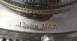 Repousse by Gorham Sterling Silver Inkwell Custom Order Dated 1887 Ornate #0091