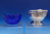 Watson Sterling Silver Sugar Basket with Swing Handle Cobalt Liner #7503
