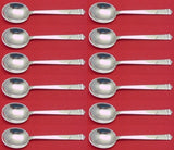 Hampton by Tiffany and Co Sterling Silver Cream Soup Spoon Set 12 pieces 7"