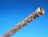 Repousse by Unknown Sterling Silver Umbrella / Cane Handle w/Ferns Flowers #7514
