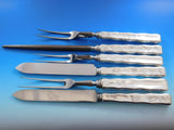 Lap Over Edge Acid Etched by Tiffany Sterling Silver Roast Carving Set 6 Piece