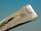 Lap Over Edge Acid Etched by Tiffany Sterling Silver Fish Server Butterflies 13"