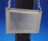 Kirk Sterling Silver Decanter Label "SCOTCH" 1 1/8" X 1 3/4" (#4360)