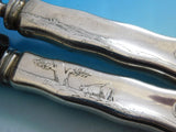 Lap Over Edge Acid Etched by Tiffany Sterling Silver Roast Carving Set Cow Motif