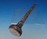 Repousse by Unknown Sterling Silver Umbrella / Cane Handle w/Ferns Flowers #7514