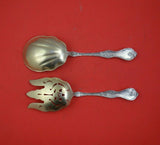Les Cinq Fleurs by Reed and Barton Sterling Silver Salad Serving Set 2pc GW 9"