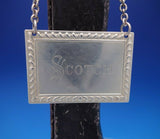 Kirk Sterling Silver Decanter Label "SCOTCH" 1 1/8" X 1 3/4" (#4360)