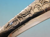 Lap Over Edge Acid Etched by Tiffany Sterling Silver Asparagus Tong Peony 7 1/4"