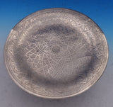 Egyptian .900 Silver Serving Plate with Medallion in Center Black Detail (#8548)