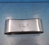 Sterling Silver Napkin Ring Plain Mongrammed C.L.Y. 2 5/8" x 3/4" x 7/8" (#6877)