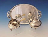 Blossom by Georg Jensen Sterling Silver Sugar and Creamer w/Tray 3pc Set #0013