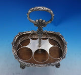 Joseph and John Angell English Victorian Sterling Silver Glass Cruet Set (#4054)