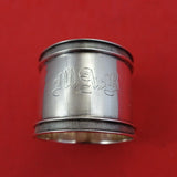 Medallion by Unknown Sterling Silver Napkin Ring w/Vertical Lines Female Figure