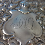 Heraldic by Whiting Sterling Silver Hand Mirror #2162 10 1/4" x 5 1/2" (#2866)