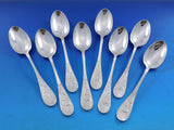 Audubon by Tiffany Sterling Silver Flatware Set of 8 Teaspoons 6 1/4" Bird