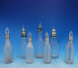 Joseph and John Angell English Victorian Sterling Silver Glass Cruet Set (#4054)