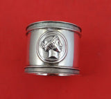 Medallion by Unknown Sterling Silver Napkin Ring w/Vertical Lines Female Figure
