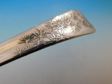 Lap Over Edge Acid Etched by Tiffany Sterling Silver Salad Serving Set GW 10 1/2