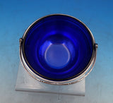 Watson Sterling Silver Sugar Basket with Swing Handle Cobalt Liner #7503