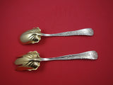 Vine by Tiffany Sterling Silver Salad Set GW 10" Peapod Motif IN TIFFANY BOOK