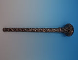 Repousse by Unknown Sterling Silver Umbrella / Cane Handle w/Ferns Flowers #7514