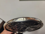 Shiebler Sterling Silver Hand Mirror Crowned Knight Feather Plumes #1535 (#4570)