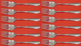 Silver Wheat by Reed & Barton Sterling Silver Salad Fork Set of 12 pcs 6 3/4"