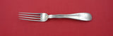 Lap Over Edge Acid Etched By Tiffany Sterling Dinner Fork peony flower & bud 8"
