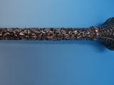 Repousse by Unknown Sterling Silver Umbrella / Cane Handle w/Ferns Flowers #7514