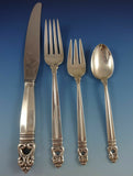 Royal Danish by International Sterling Silver Dinner Flatware For 8 Set 67 Pcs