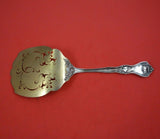 Intaglio by Reed and Barton Sterling Silver Waffle Server Gold Washed 10 1/2"