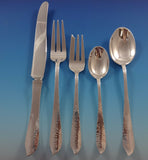 Ivy by Old Newbury Crafters Sterling Silver Dinner Flatware Set Hammered 45 pcs