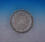 Colonial India Sterling Silver Tray Round Repoussed Deer Birds Pierced (#3900)