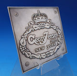 Georg Jensen Sterling Silver Sign 4 3/4" x 4 3/4" 2.38 ozt. (#7470)