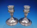 Gadroon by International Sterling Silver and Glass Hurricane Lamp Set (#4459)