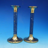 Queens by Garrard and Co Sterling Silver Console Set 5pc Box Gilt Sodalite #4717