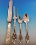 Medallion by H&S Sterling Silver Flatware Service for 12 Set 104 pieces