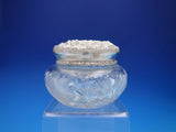 Rose by Stieff Hair Receiver Sterling Silver Lid and Daisy Jar Repousse (#4395)