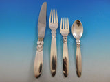 Cactus by Georg Jensen Danish Sterling Silver Flatware Set Dinner Service 122 Pc