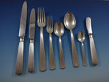 America by Schiavon Sterling Silver Flatware Dinner Set Service 67 Pcs Italy