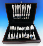 Ribbon by Wendt Sterling Silver Flatware Service for 8 Set 48 pcs Antique c1870