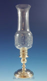 Old French by Gorham Sterling Silver and Glass Hurricane Lamp Pair #662 (#2366)