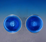 Towle Sterling Silver Compote Pair with Blue Enamel Interiors 6" #712 (#3921)