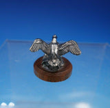 Kirk Sterling Silver Paper Weight Duck with Wood Base 1" x 1" (#4527)