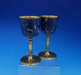 Queens by Garrard and Co Sterling Silver Console Set 5pc Box Gilt Sodalite #4717