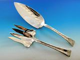 Lap Over Edge Acid Etched by Tiffany Sterling Silver Fish Serving Set Skate Fish
