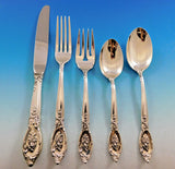 Rose Elegance by Lunt Sterling Silver Flatware Service for 12 Set 63 Pieces