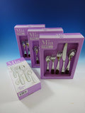 Mia by Ricci Stainless Steel Flatware Tableware Set Service 12 New 65 Pcs Modern
